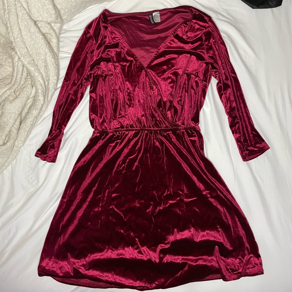 Red Velvet Mini Dress from H&M